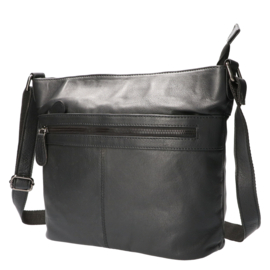 Leather Design schoudertas zwart