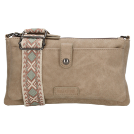 Beagles Malaga schoudertas licht taupe