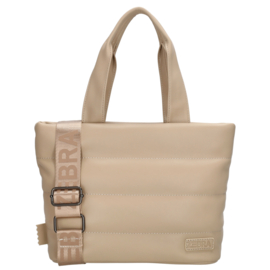 Zebra Evie handtas licht taupe
