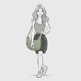 Enrico Benetti Tessa crossbodytas dusky green