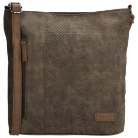 Beagles schoudertas jeans donker taupe