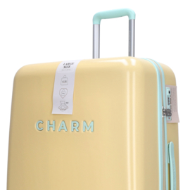 Charm London travel koffer zachtgeel