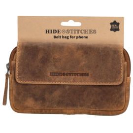 Hide & Stitches Idaho telefoontasje bruin