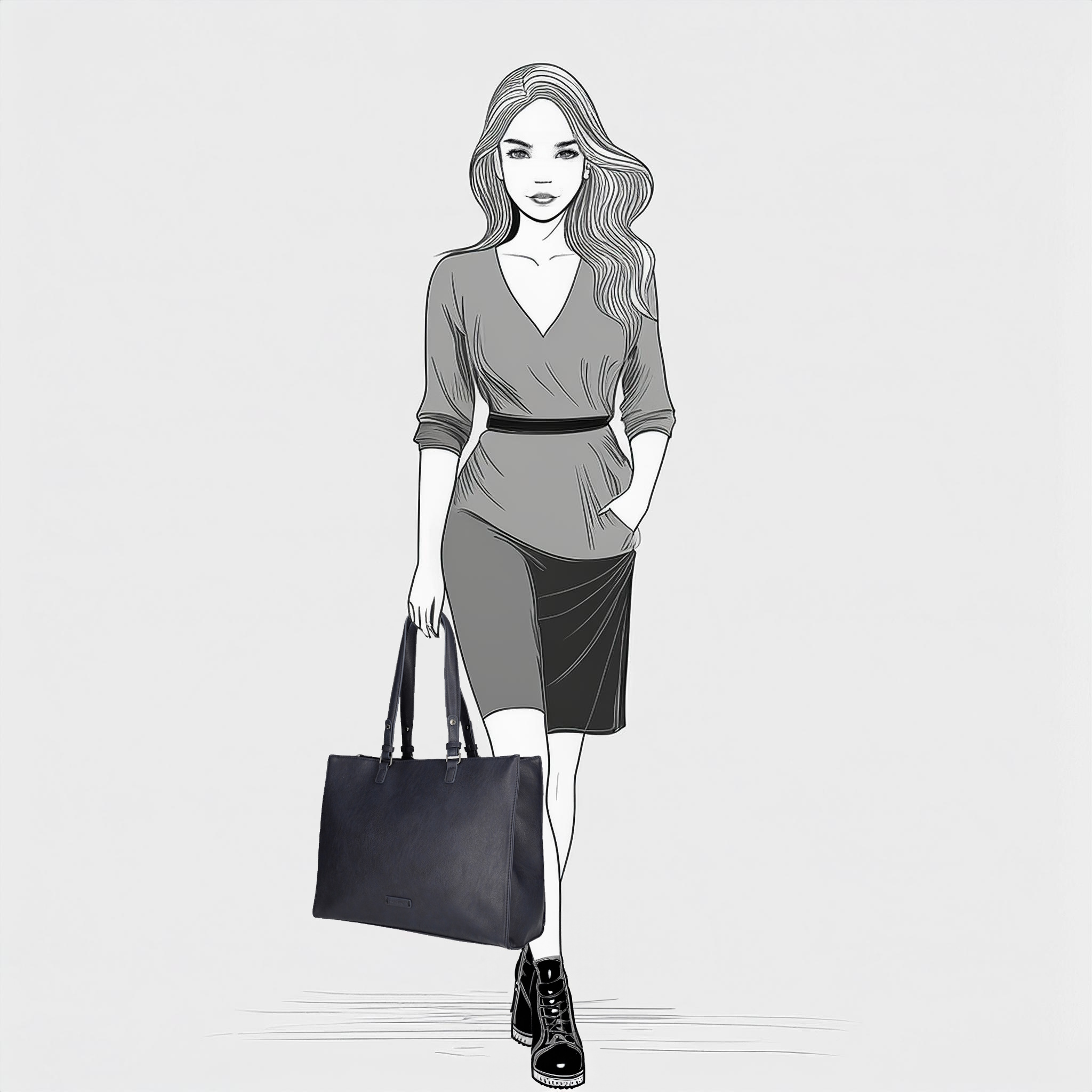 Enrico Benetti  Lily shopper blauw