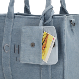 Charm London bond shopper licht blauw