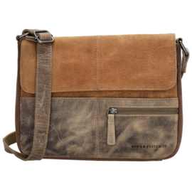 Hide & Stitches Himalaya schoudertas bruin