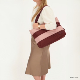 Zebra Trends Elske laptoptas bordeaux streep oud roze