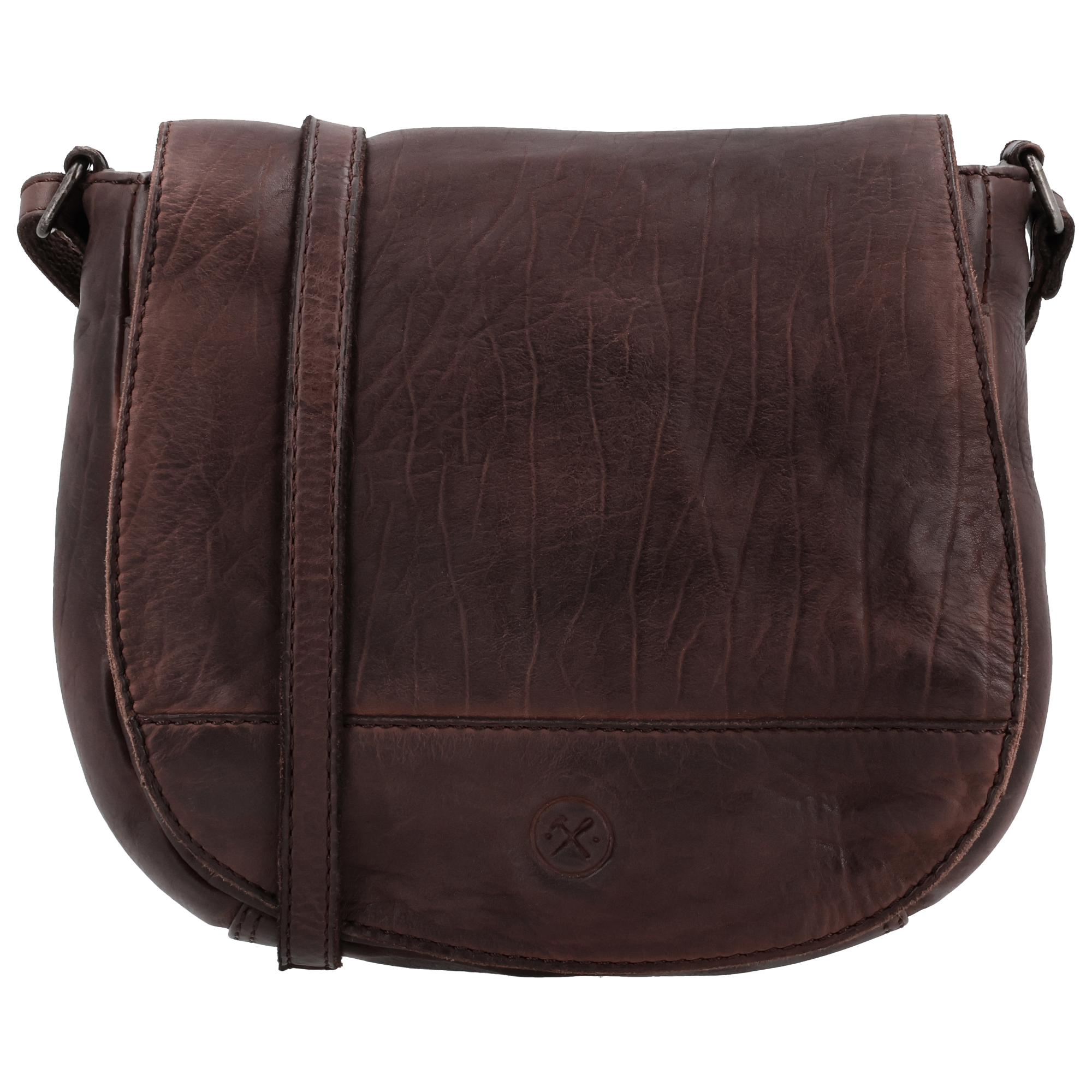 Hide & Stitches Paint Rock schoudertas donker bruin