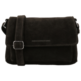 Hide & Stitches Brazos lederen schoudertas donkerbruin
