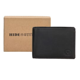 Hide & Stitches Japura portemonnee zwart