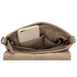 Beagles Malaga schoudertas licht taupe