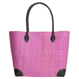 PE-Florence Solid Raffia strandtas lila