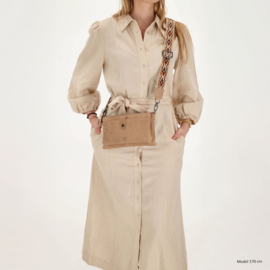 Hide & Stitches Westland schoudertas zand
