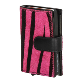 Hide & Stitches Wallowa safety wallet roze zebra