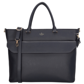 Charm London Cambridge laptoptas blauw