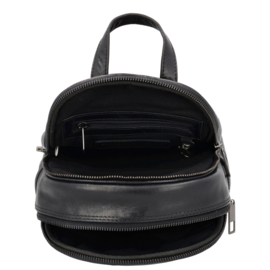 Hide & Stitches Porto lederen handtas zwart