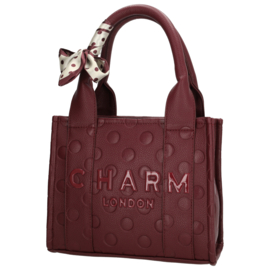 Charm London Avenue shopper bordeaux stippen