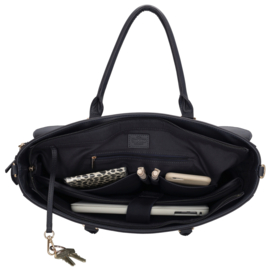 Charm London Cambridge laptoptas blauw