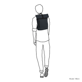 Daniel Ray Alexandrie rolltop rugzak navy