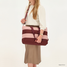 Zebra Trends Elske laptoptas bordeaux streep oud roze