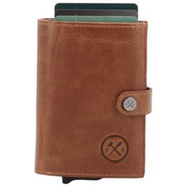 Hide & Stitches Porto safety wallet bruin