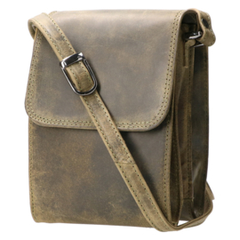 Leather Design schoudertas groen
