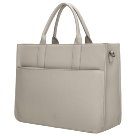 Charm London Princeton laptoptas licht grijs