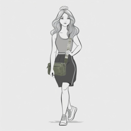 Enrico Benetti Stacy crossbody tas olijf