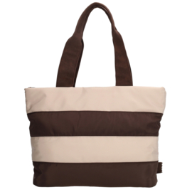 Zebra Trends Elske shopper streep bruin/beige