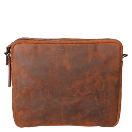 Leather Design zipper bag large hunter