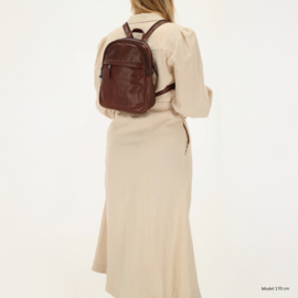 Hide & Stitches Porto lederen handtas donker bruin