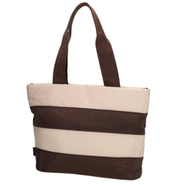 Zebra Trends Elske shopper streep bruin/beige