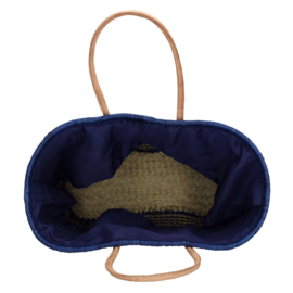 Beagles Bozaka rieten strandtas blauw