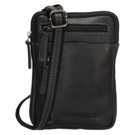 Hide & Stitches Japura crossbody tas zwart