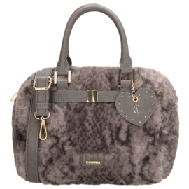 Charm London Stockholm handtas grijs slangenprint