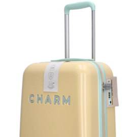 Charm london Travel koffer zachtgeel