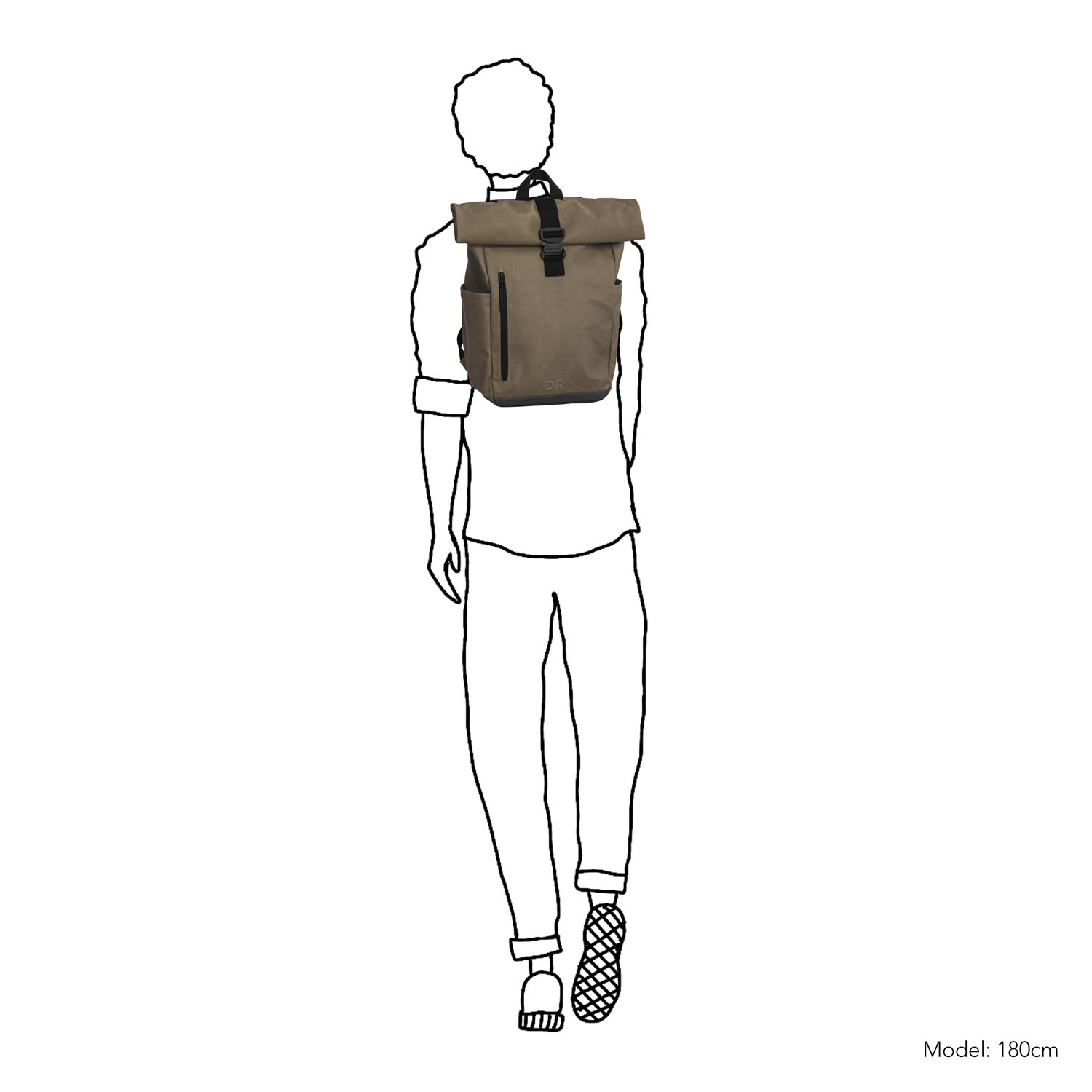 Daniel Ray Rolltop Rugtas L griffith taupe