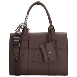 Charm London Bond laptoptas donker bruin
