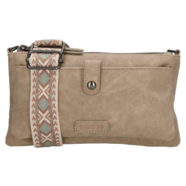 Beagles Malaga schoudertas licht taupe