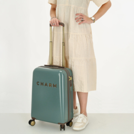 Charm london Travel koffer donkergroen