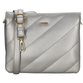 Charm London Via Dante schoudertas donker zilver