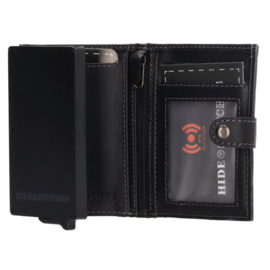 Hide & Stitches Japura safety wallet zwart