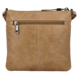 Hide & Stitches Porto lederen schoudertas taupe