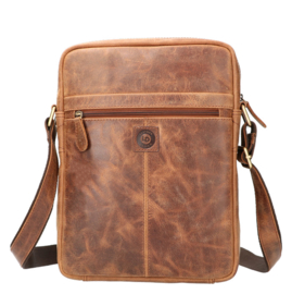 Leather Design heren schoudertas XL iPad pro hunter