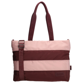 Zebra Trends Elske laptoptas bordeaux streep oud roze