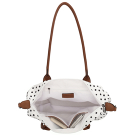 Charm London Buckingham handtas stippen zwart wit