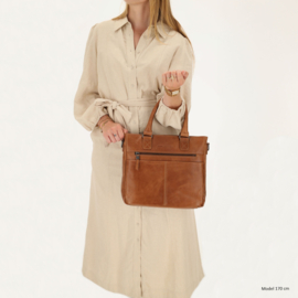 Hide & Stitches Porto lederen handtas bruin