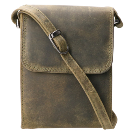 Leather Design schoudertas groen
