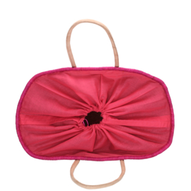 Beagles Bozaka rieten strandtas fuchsia