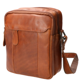 Leather Design heren schoudertas natural